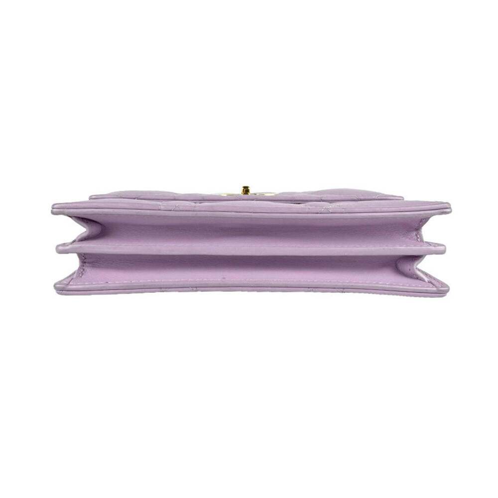 CHRISTIAN DIOR Purple Leather Shoulder Bag - Picture 4 of 13